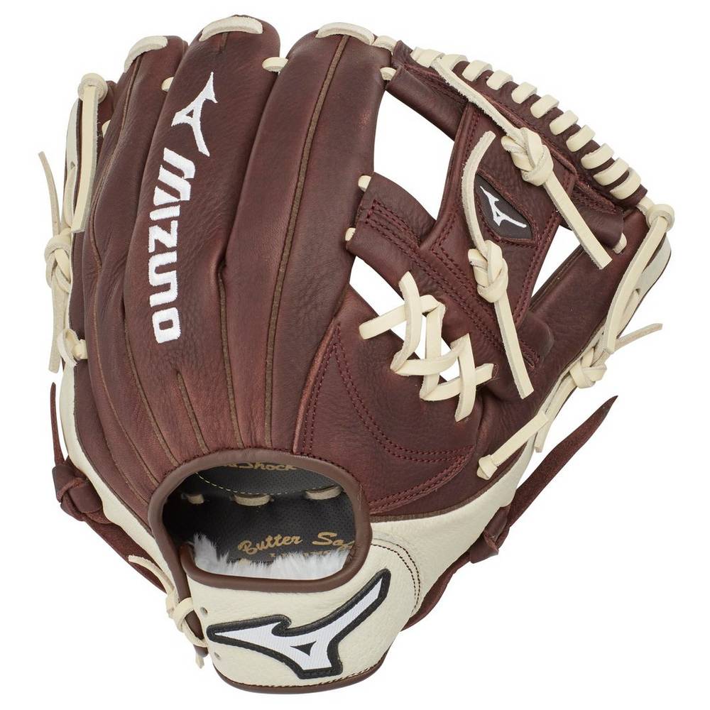 Mizuno Men's Franchise Series Infield Baseball Glove 11.5" Coffee/Silver (312626-ZRY)